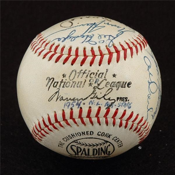 - 1954 National League All Star Team Signed Baseball (PSA 7.5)