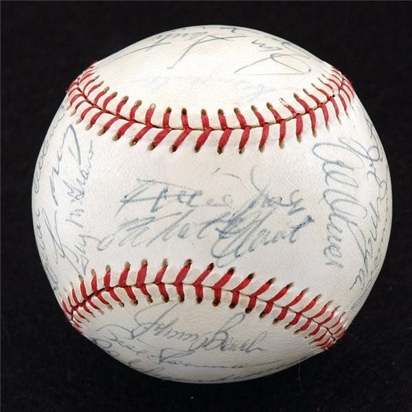 - 1972 National League All Star 
Team Signed Baseball (PSA 8)
