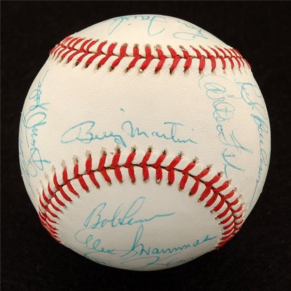 - 1977 American League All Star 
Team Signed Baseball (PSA 9)