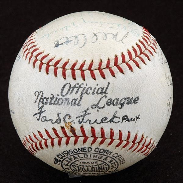 - 1938 National League All-Star Team Signed Baseball