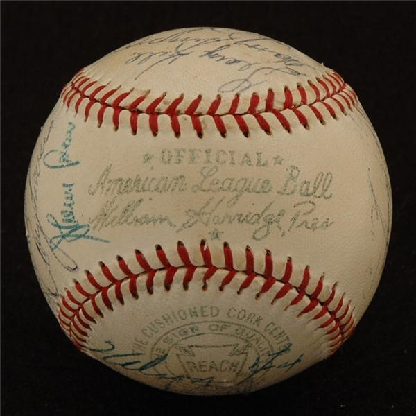 - 1956 American League All Star Team Signed Baseball (PSA 7.5)