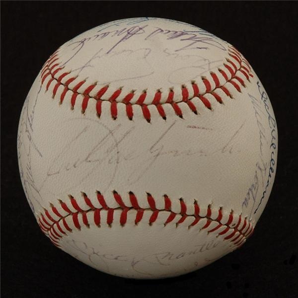 - 1968 American League All Star Team Signed Baseball Mickey Mantle’s Last All-Star Appearance
