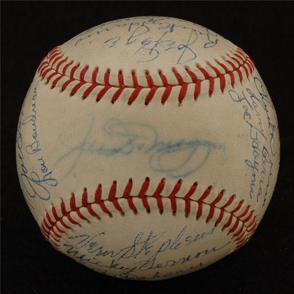 - 1948 American League All Star 
Team Signed Baseball (PSA 7)