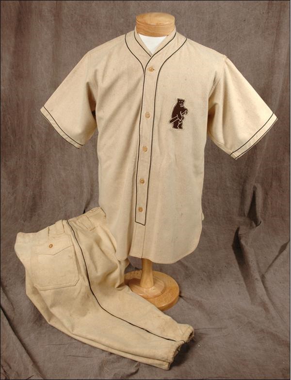 - Early 1920’s Baseball Uniform With “Cub” Patch