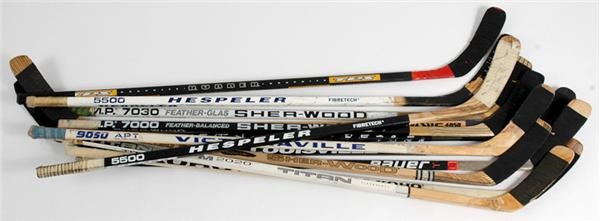 - 1993-94 Stanley Cup Champion New York Rangers Game Used Stick Collection (13)