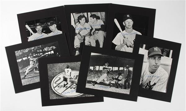 Baseball Autographs - B&W Autographed Photo Collection Of Mickey Mantle, Joe DiMaggio And Ted Williams (7)