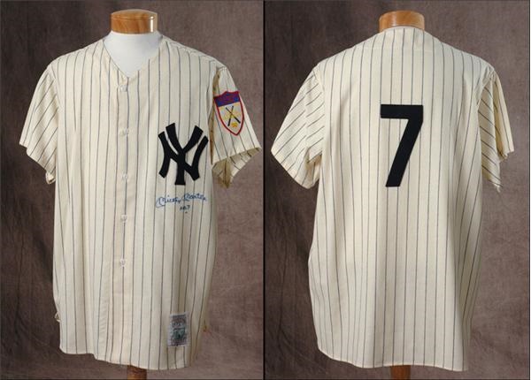 - 1951 Mickey Mantle Mitchell & Ness Autographed Flannel