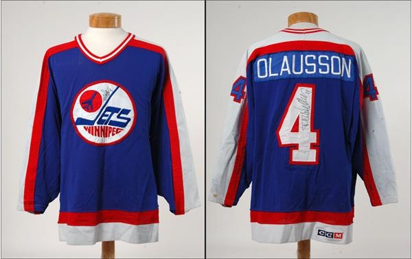 - 1986-87 Fredik Olausson Game Worn Winnipeg Jets Jersey