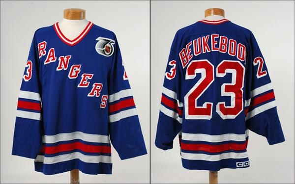 - Jeff Beukeboom 1991-92 New York Rangers
Game Worn Jersey