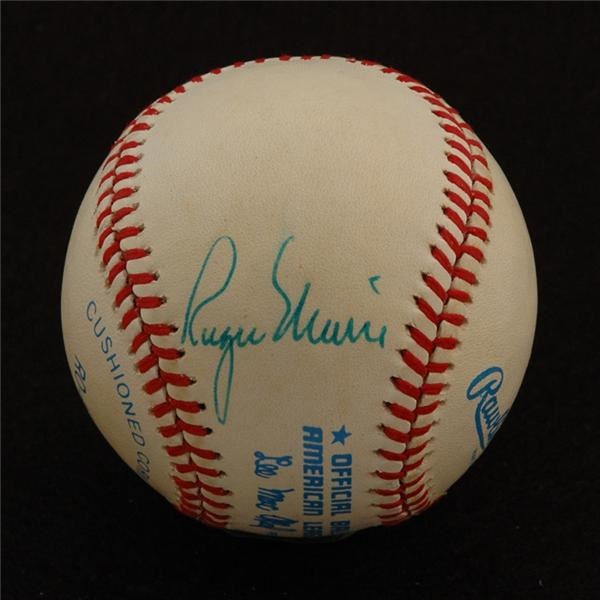 Roger Maris Single Signed  Lee MacPhail AL Baseball