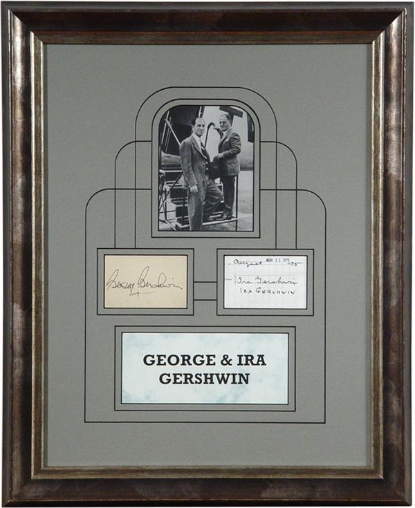 - George And Ira Gershwin Original Photo And Autographs