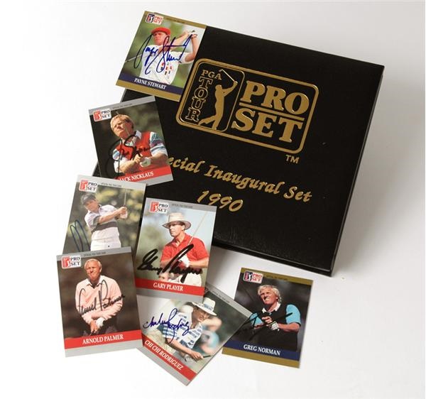 - 1990 Pro Set Inaugural Set Of Golf Cards All 100 Cards Are Signed