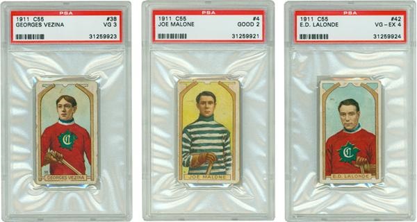 - 1911 C55 Hockey Complete Set w/PSA Graded Cards
