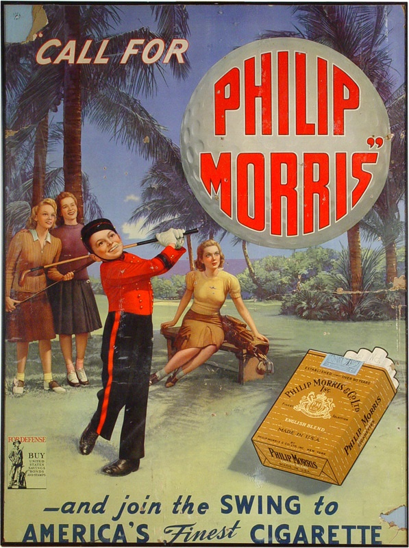 - 1940s Phillip 
Morris Golf Poster