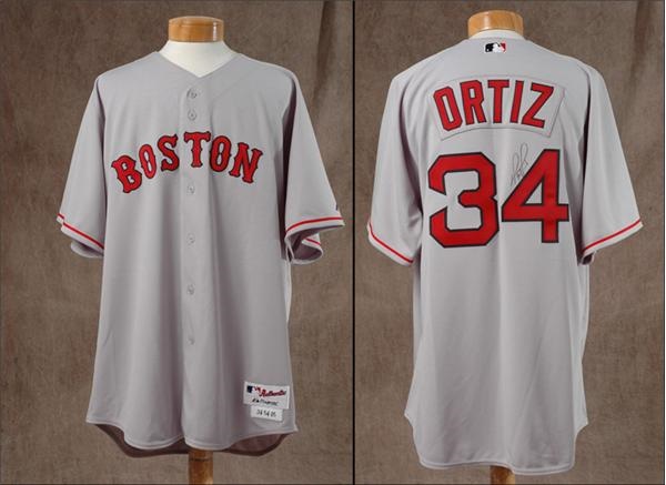 - 2005 David Ortiz Game Worn Boston Red Sox Road Jersey