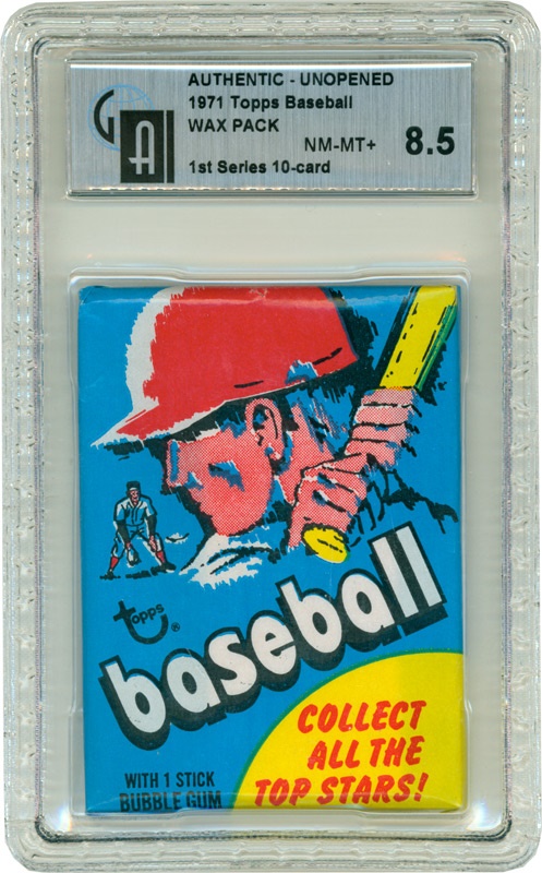 - 1971 Topps Baseball 1st Series Wax Pack GAI 8.5 NM-MT+