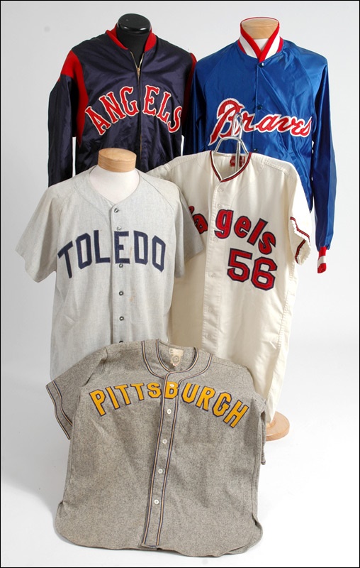 Baseball Equipment - Vintage Baseball Jersey And Jackets Game Worn Collection Of Five