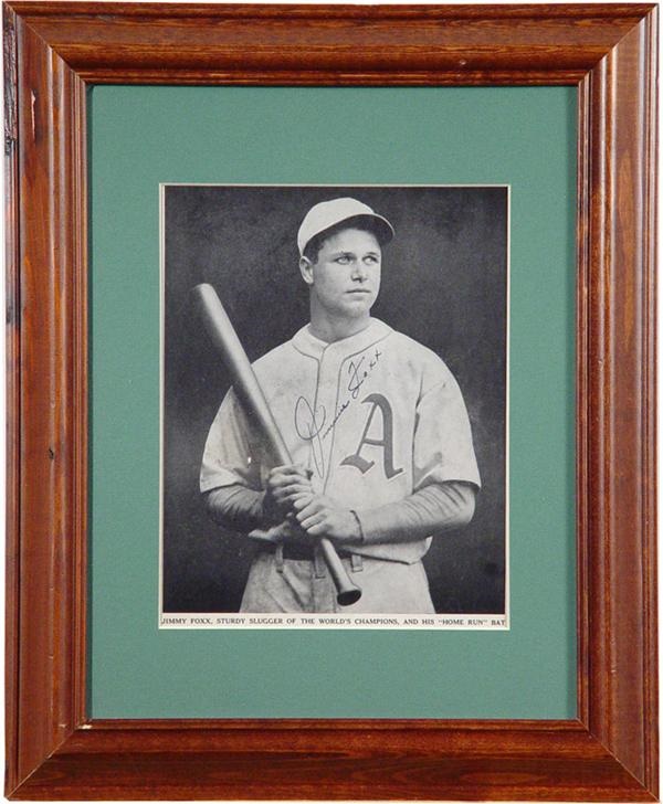 - Jimmie Foxx Signed 1931 Baseball Magazine Framed Photo