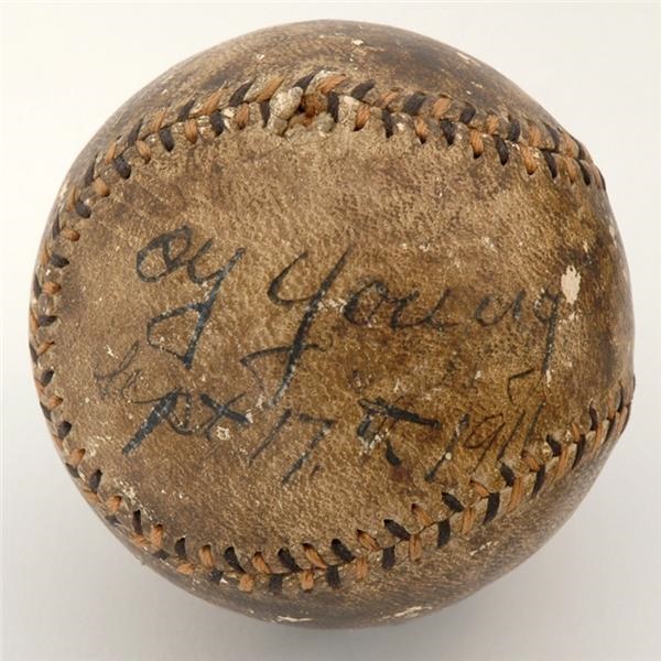 - September 17, 1911 Cy Young Single Signed Baseball
