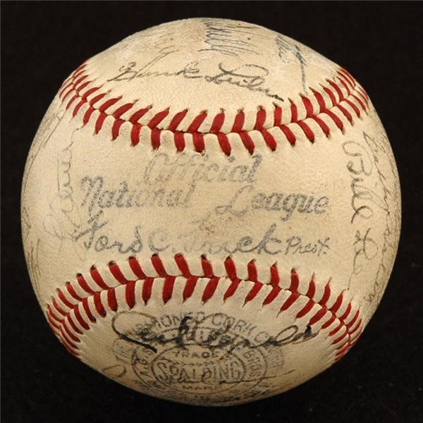 - 1939 Chicago Cubs Team Signed Baseball With Dizzy Dean