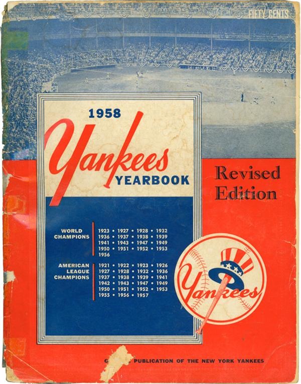 NY Yankees, Giants & Mets - 1958 New York Yankees Team Signed Yearbook