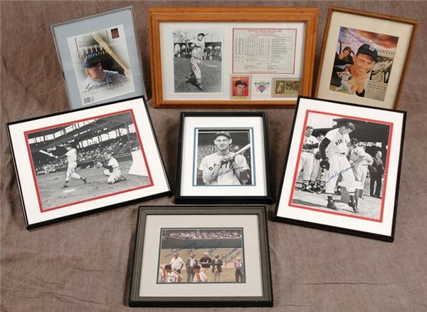 - Ted Williams Signed Smaller Flats Collection Of Ten