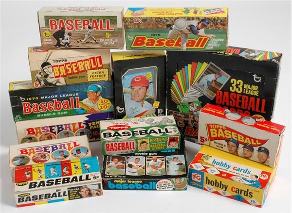 - Collection Of Vintage Topps Baseball Display Boxes (14)