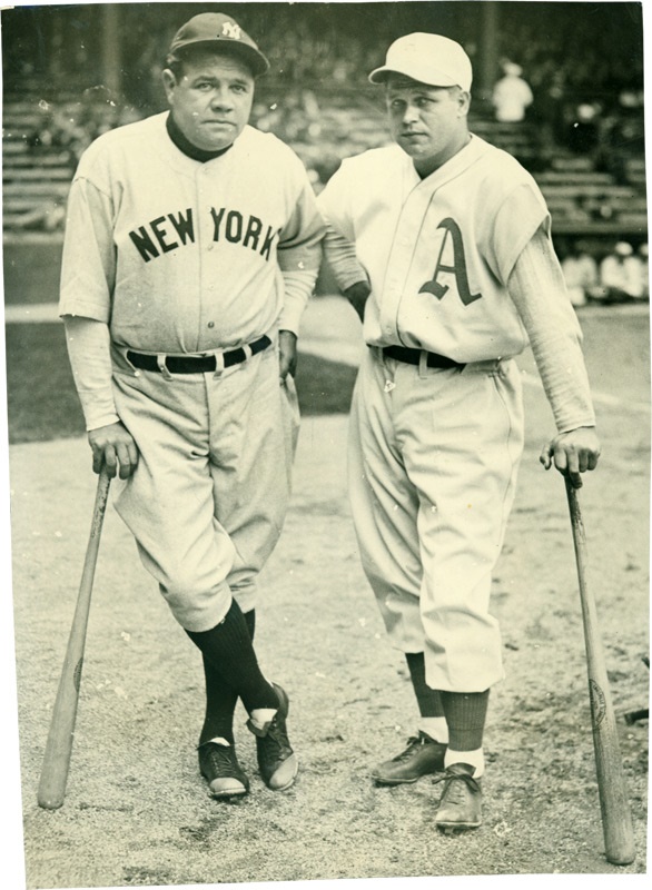 - 1934 Babe Ruth And  Jimmie Foxx Photo