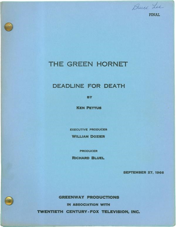 - Bruce Lee Green Hornet “Deadline for Death” Script