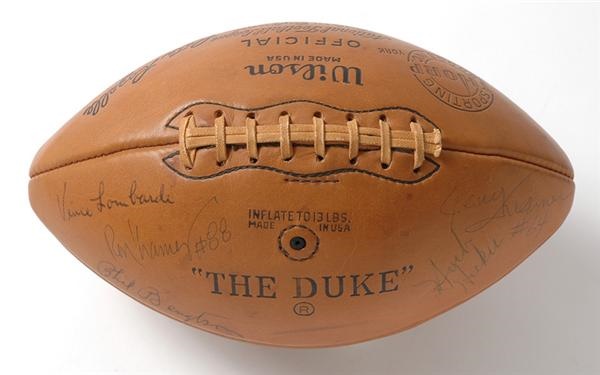 - 1962 Green Bay Packers Team Signed Football W/ Lombardi