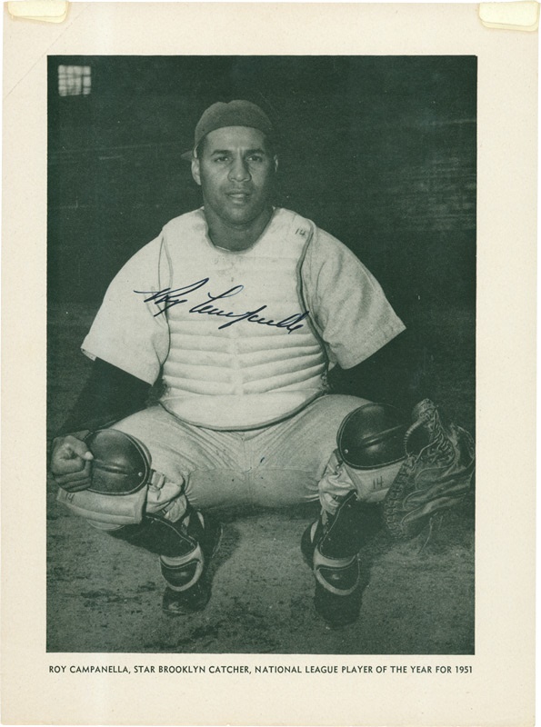 - 1952 Roy Campanella Autographed 
Baseball Magazine Photo