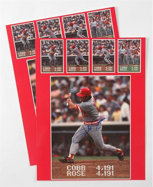 Collection Of 49 Pete Rose 4191 Autographed Prints