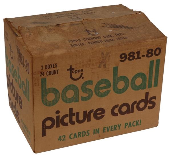 - 1980 Topps Baseball Three Box Rack Case