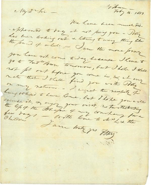 - 1813 
Francis Scott Key Letter