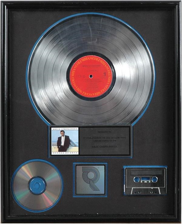 - Bruce Springsteen Platinum Record Award 
For “Tunnel of Love.”