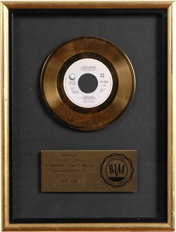 - John Lennon Gold Record Award For “ (Just Like) Starting Over”