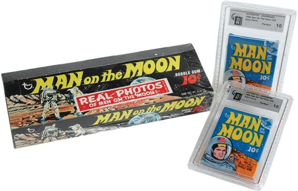 Non Sports Cards - 1969 Topps Man On The Moon GAI Perfect 10 Pack & Box Plus 23 More Packs