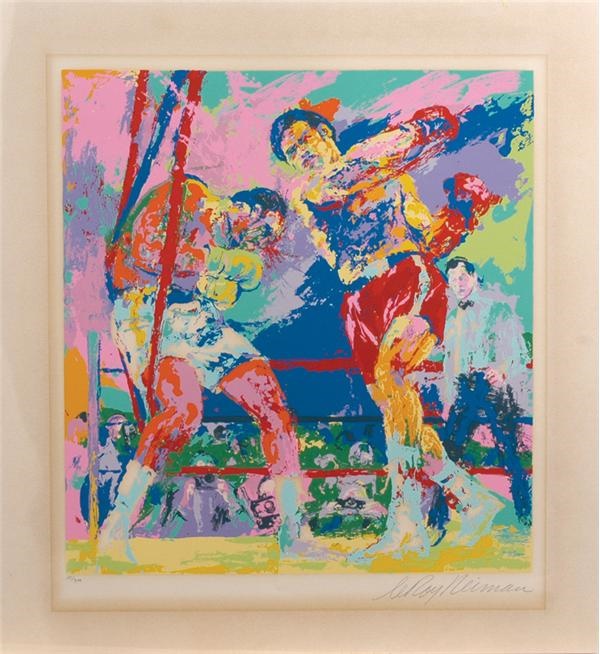 Muhammad Ali & Boxing - 1974 Frazier-Foreman Jamaica Serigraph By Leroy Neiman (20&quot;x22&quot;)