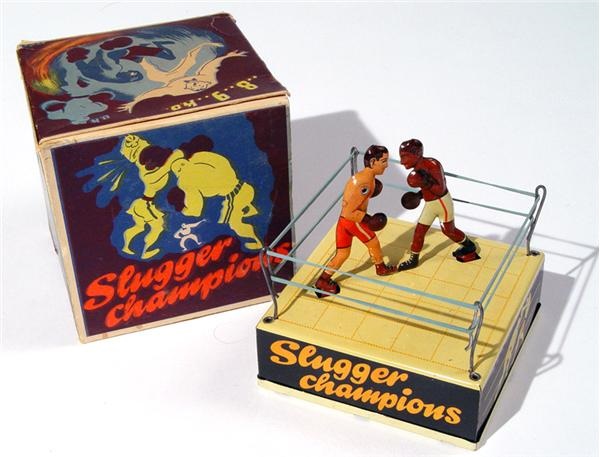 Muhammad Ali & Boxing - 1940&#39;s Louis vs. Schmeling Tin Wind-up Toy in the Original Box