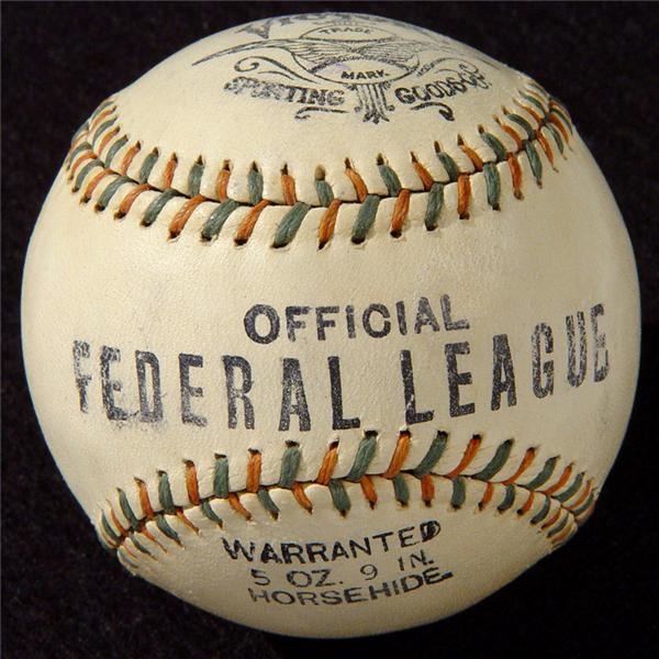 Baseball Equipment - Unused Official Federal League Baseball