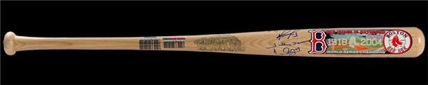 2004 World Champion Boston Red Sox Team-Signed Bat