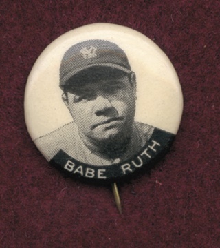 - 1930's Babe Ruth Small Pin (.75" diam.)