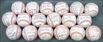 - Chicago White Sox Team Baseballs from the Chuck TannerCollection (18)