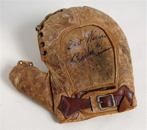 Baseball Equipment - Charlie Grimm Game Used Glove with Photo Documentation