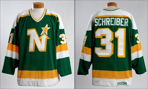 - Late 1980&#39;s Wally Schreiber Game Worn Minnesota North Stars Jersey