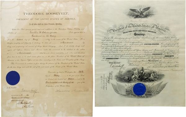 - Two Theodore Roosevelt Signed Documents