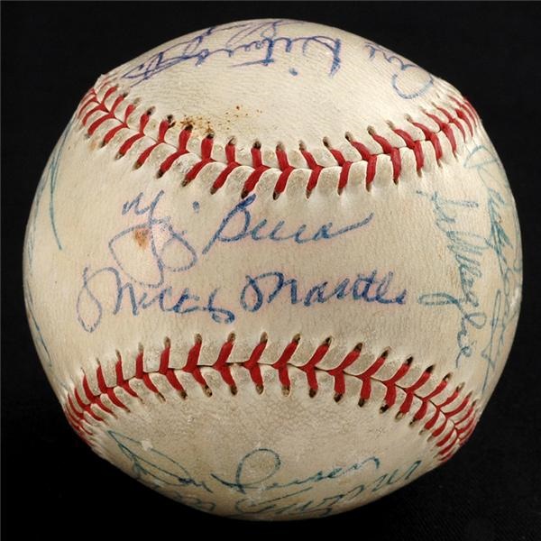 1958 NY Yankees Team Signed Baseball
