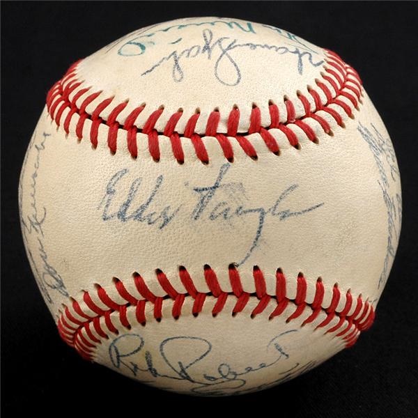 Baseball Autographs - 1951 NL All Star Baseball with Robinson PSA/DNA