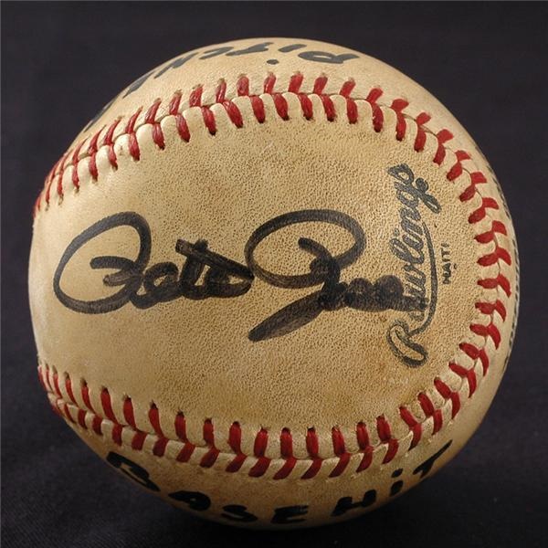 Historical Baseballs - Pete Rose's Career Hit #3600 Baseball