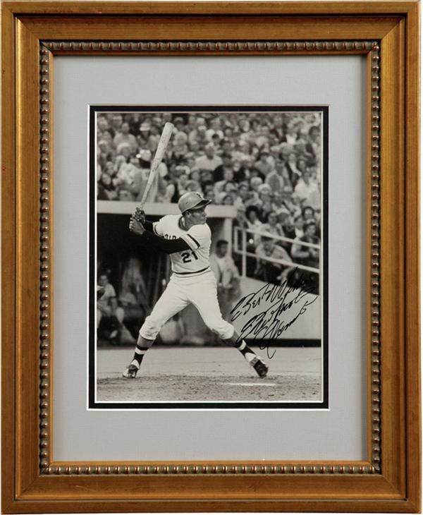 Roberto Clemente 3000th Hit Signed Photo